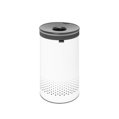 Laundry Bin 60 litre - White with Dark Grey Lid