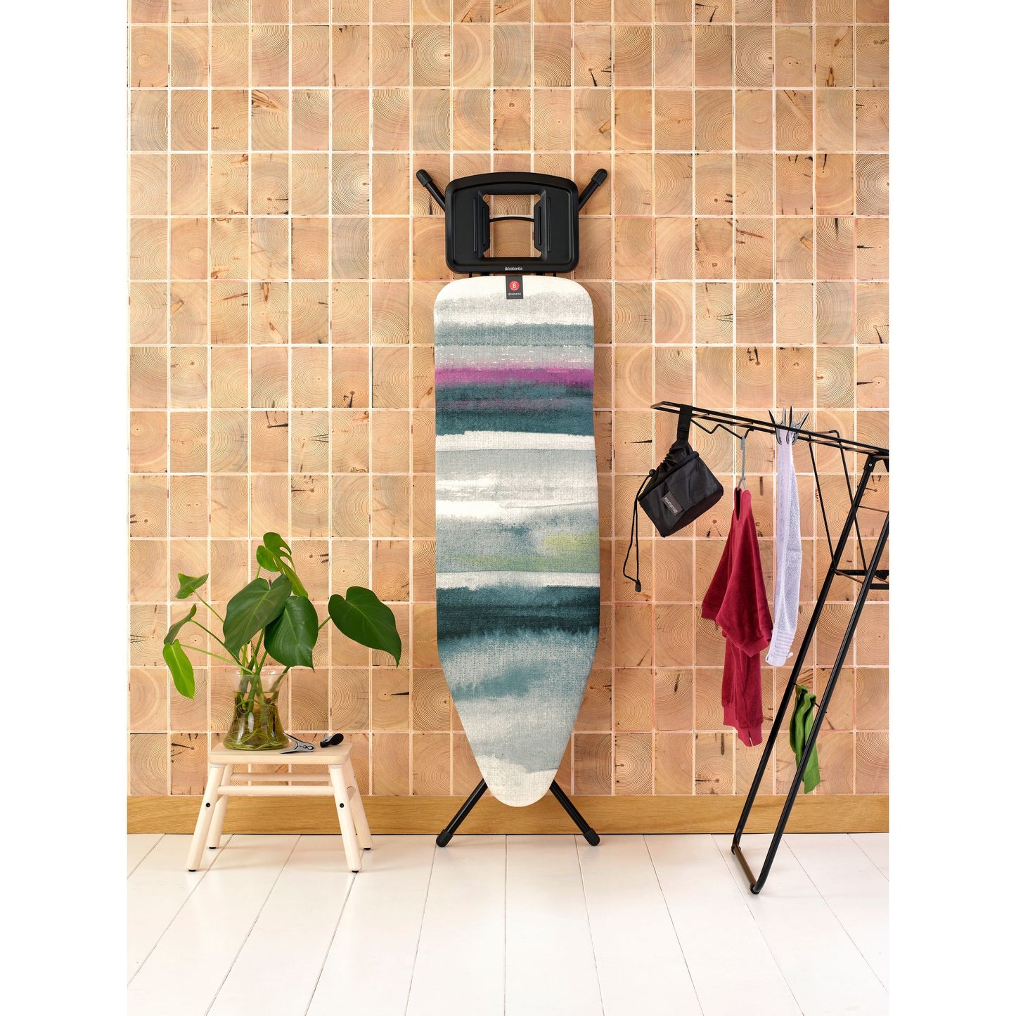 Ironing Board 124x38cm (B) Solid Steam Iron Rest - Morning Breeze