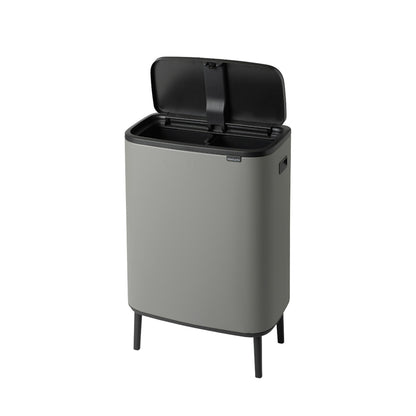 Bo Touch Bin Hi 2 x 30 litre - Mineral Concrete Grey