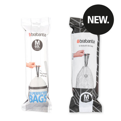 PerfectFit Bin Bags For Bo, Code M (60 litre), Roll with 10 Bags