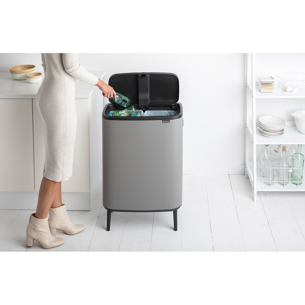 Bo Touch Bin Hi 2 x 30 litre - Mineral Concrete Grey