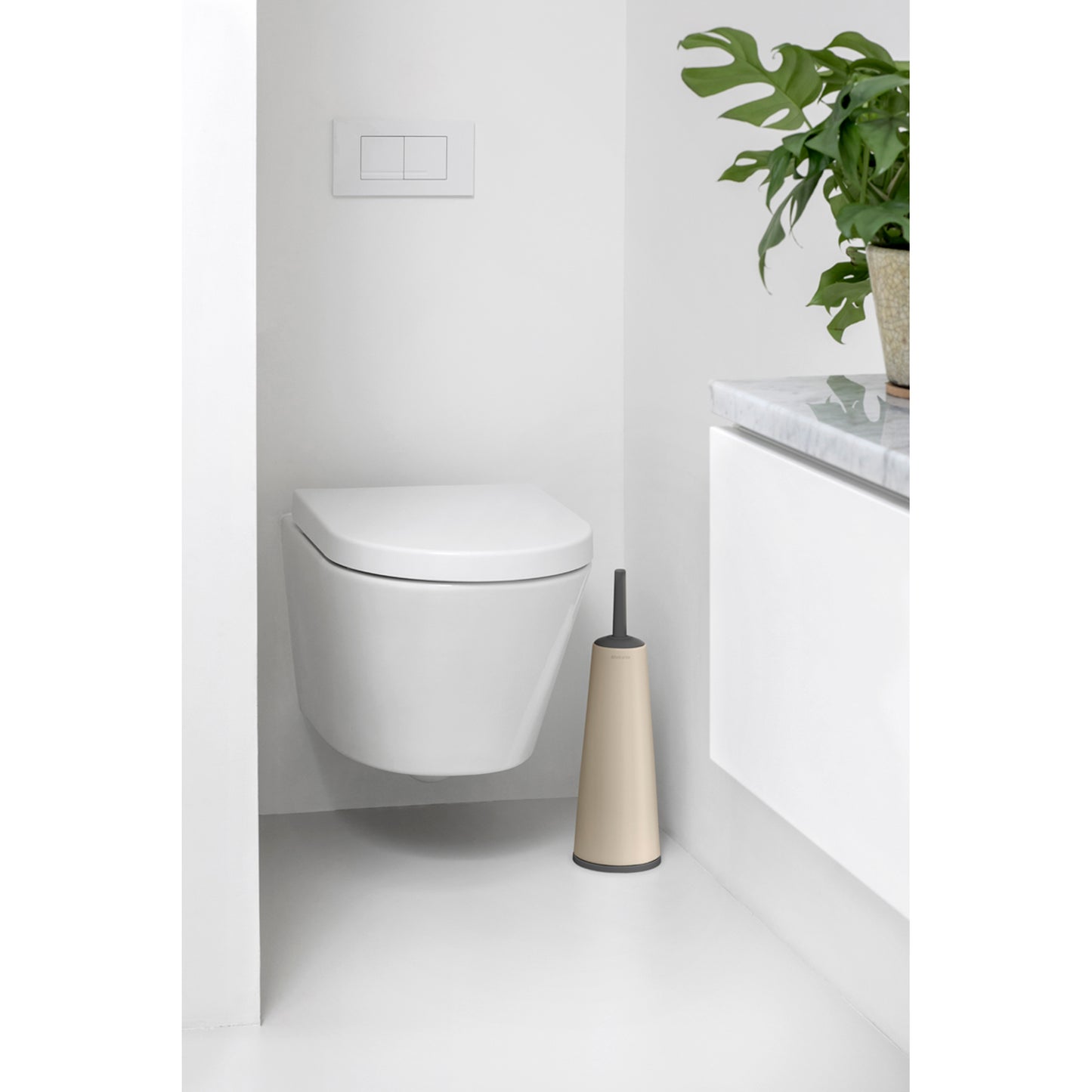 ReNew Toilet Brush and Holder - Soft Beige