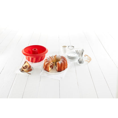 Deep Savarin Cake Mould - 22cm - Red