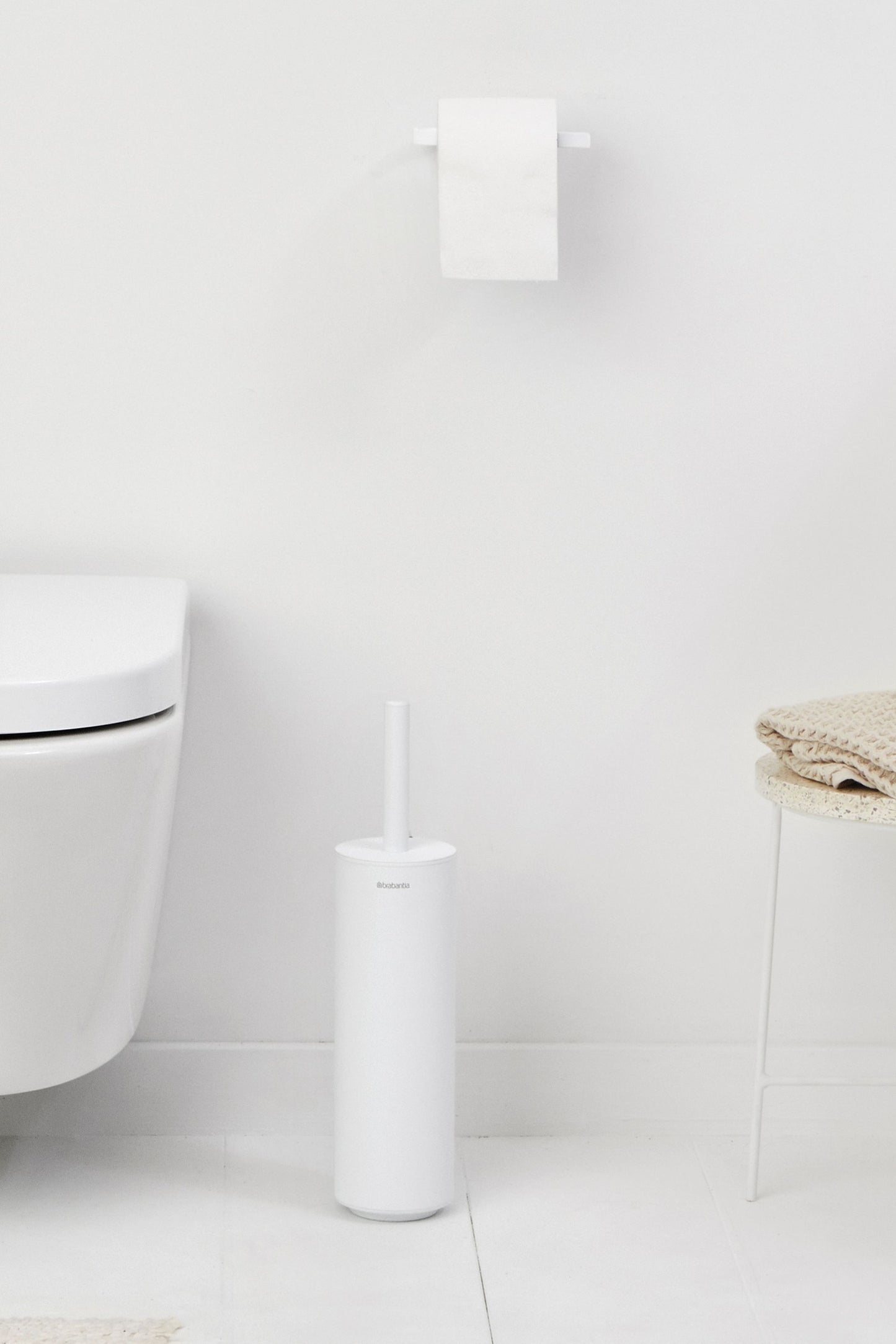 MindSet Toilet Brush and Holder - Mineral Fresh White