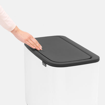 Bo Touch Bin 3 x 11 Litre - White