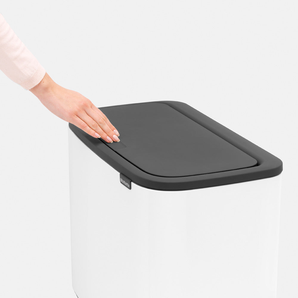 Bo Touch Bin 11 + 23 Litre - White