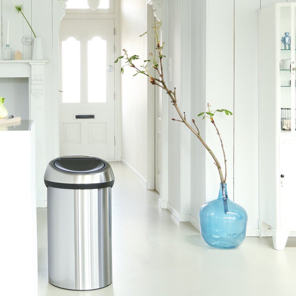 Touch Bin 60 Litre - Fingerprint Proof Matt Steel