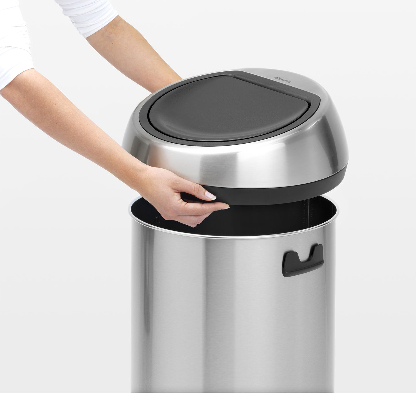 Touch Bin 60 Litre - Fingerprint Proof Matt Steel
