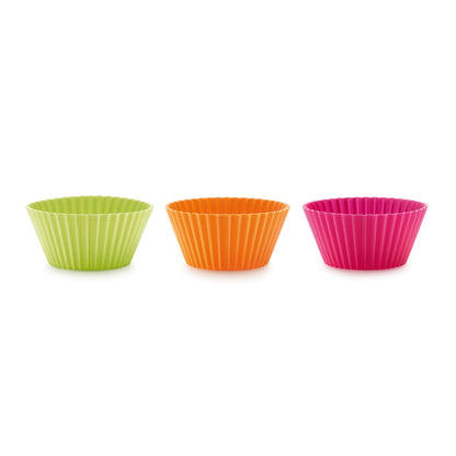 Silicone Muffin Cases Set of 6, 7 cm - Mixed
