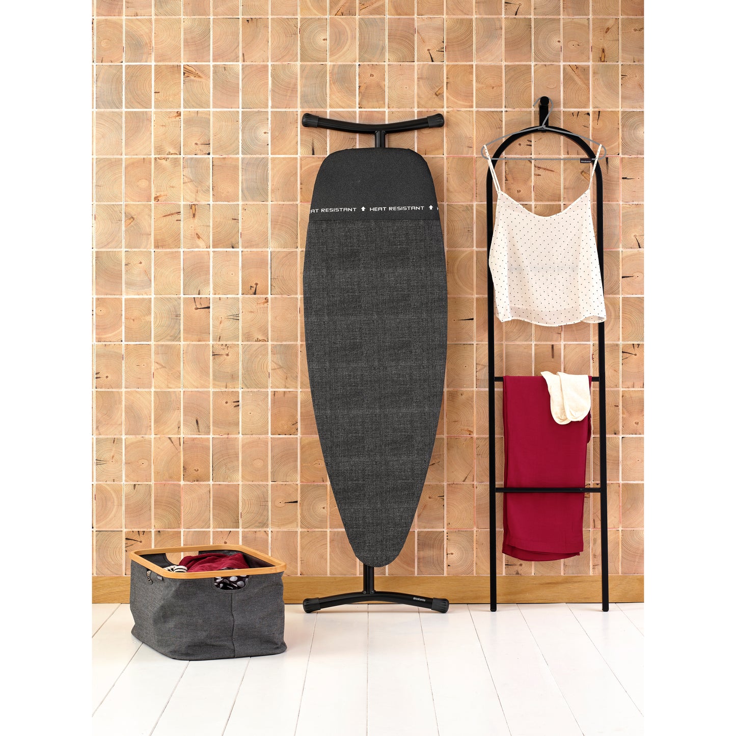 Ironing Board D 135x45 cm Heat Resistant Parking Zone - Denim Black