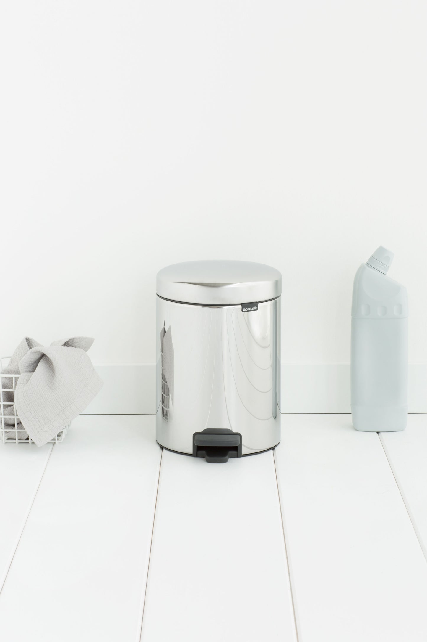 Pedal Bin NewIcon 5 Litre - Brilliant Steel
