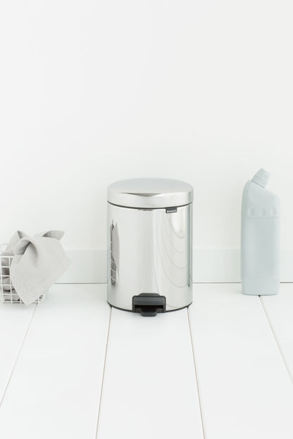 Pedal Bin NewIcon 5 Litre - Brilliant Steel