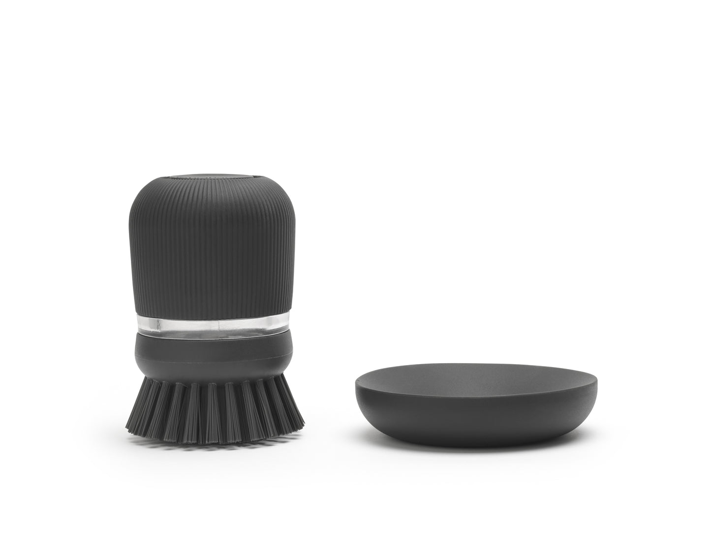 Soap Dispensing Dish Brush - Dark Grey