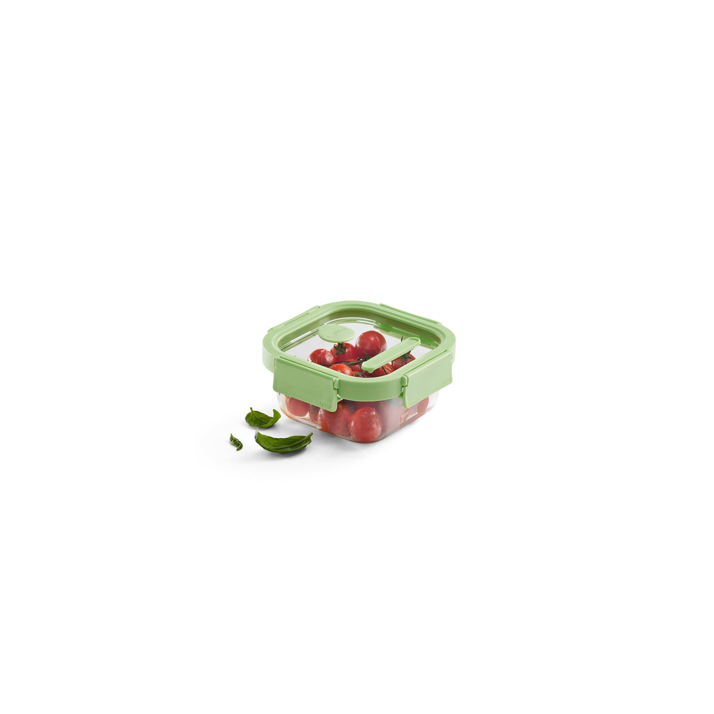 Glass Container Square, 520 ml - Green