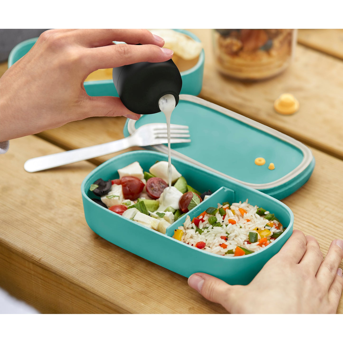 Single LunchBox To Go, 0.5L - Turquoise