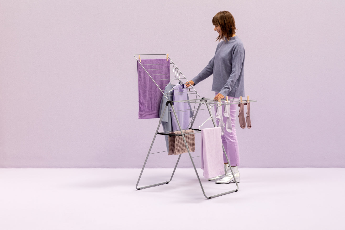 Hangon Drying Rack 20 metres Metallic Grey