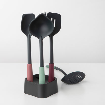 Tasty+ Kitchen Utensils Set plus Stand - Mixed Colours