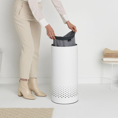 Laundry Bin 35 litre - White / Dark Grey Lid