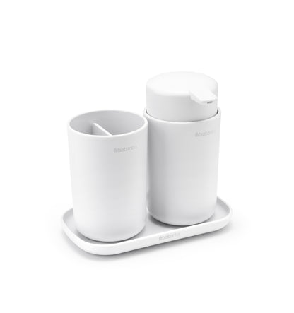 Bathroom Accessory Set of  3 - White
