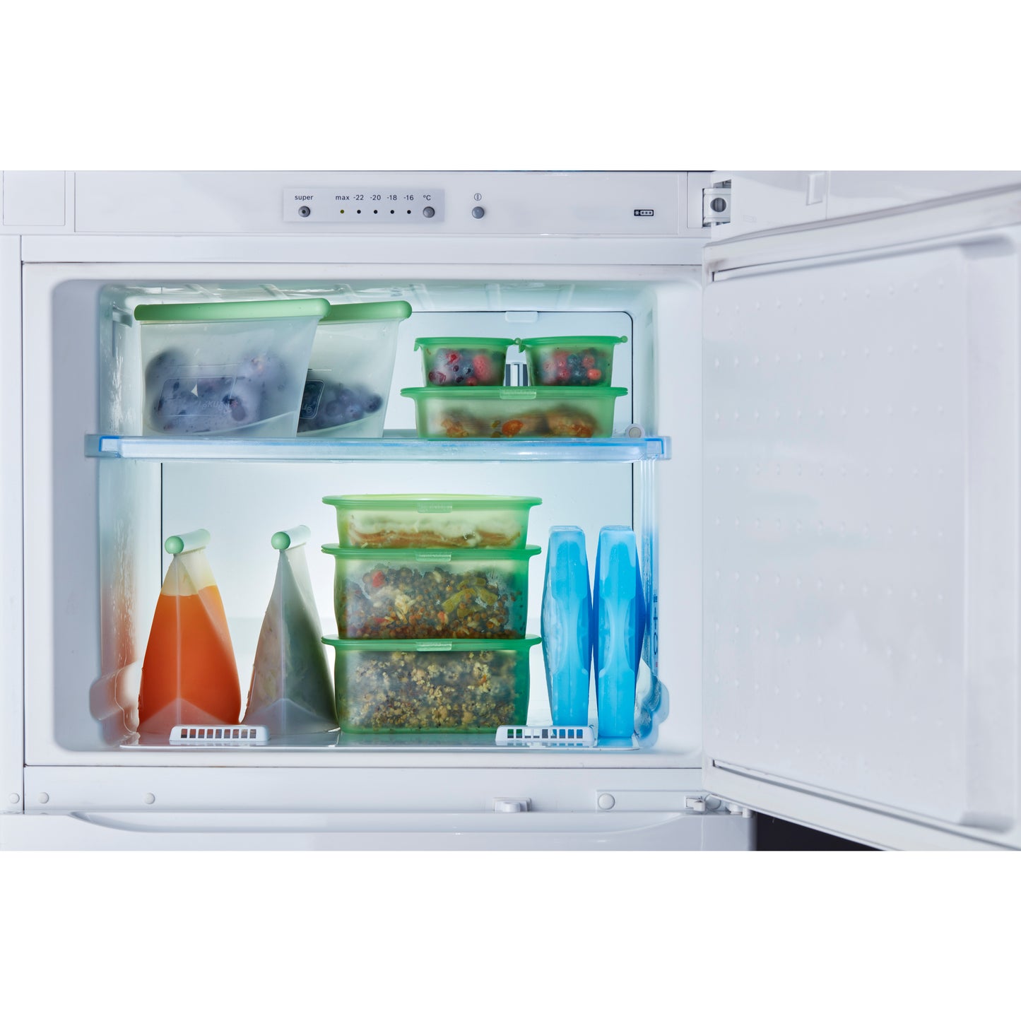 3pc Reusable silicone Boxes - Green