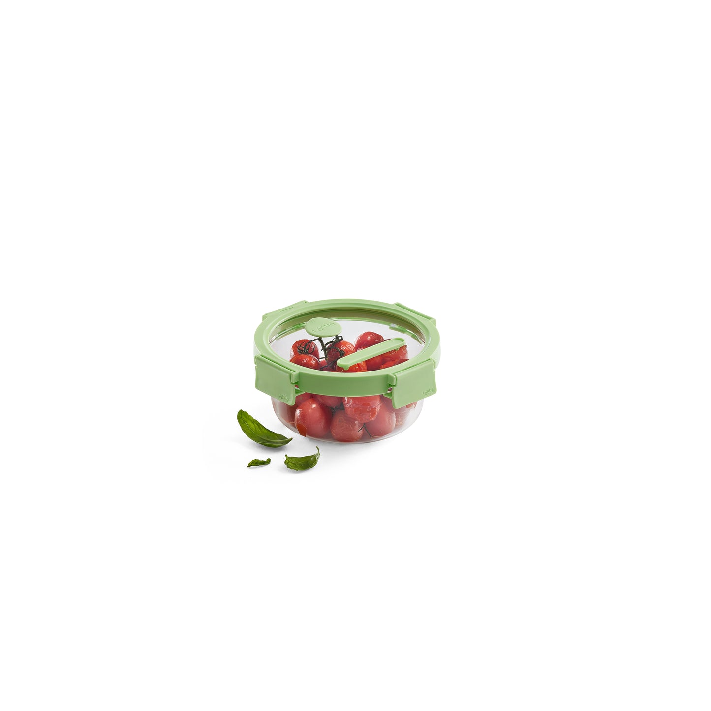 Glass Container Round, 650 ml - Green