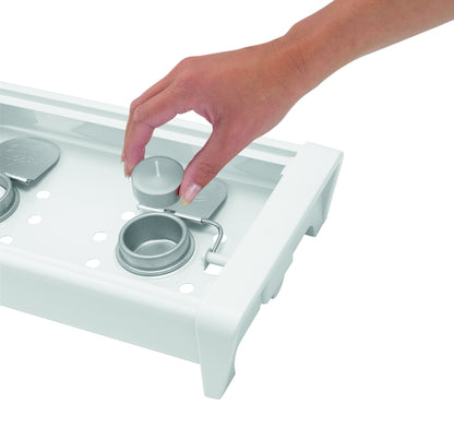 Food Warmer, 2 Burner, White/Grey Grill