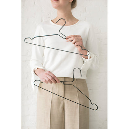 Aluminium Clothes Hanger, Set of 4 - Black