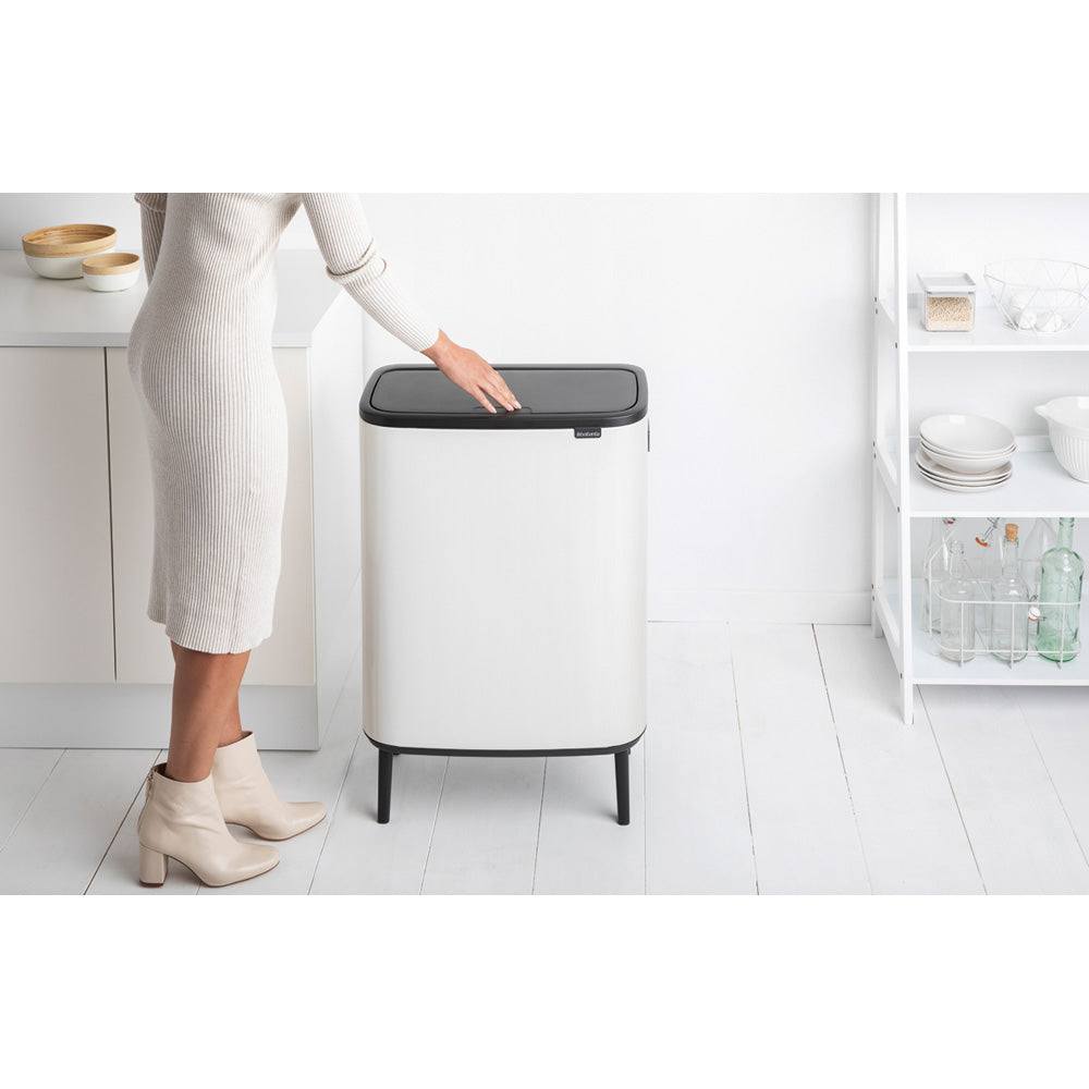 Bo Touch Bin Hi 2 x 30 litre - White