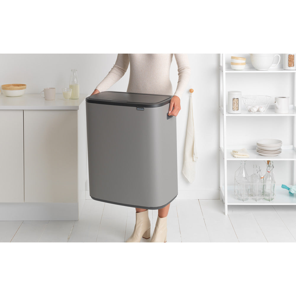 Bo Touch Bin 60 litre - Mineral Concrete Grey