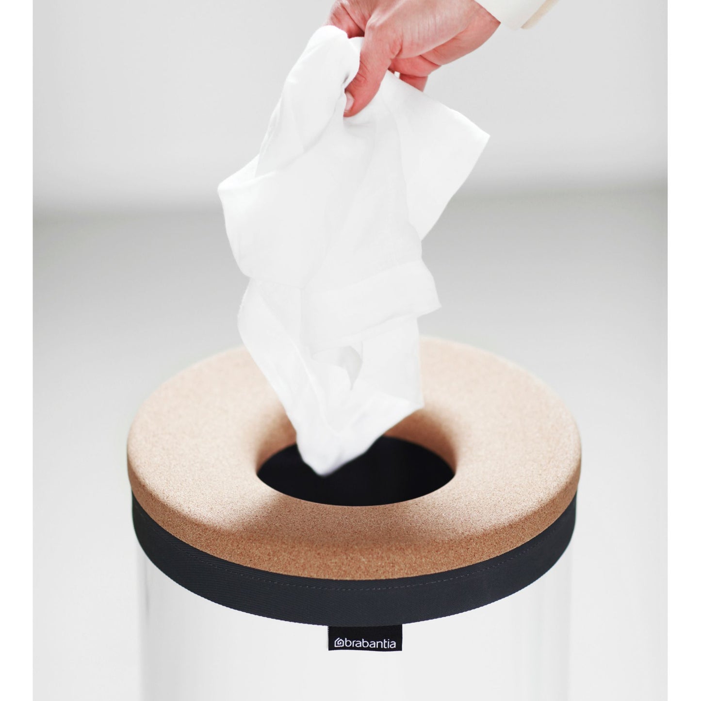 Laundry Bin 35 litre - White / Cork Lid