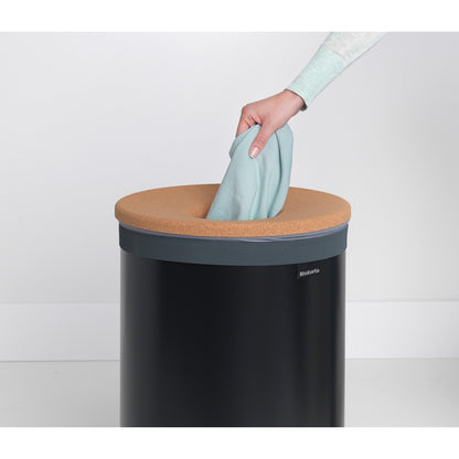 Laundry Bin 60 litre with Cork Lid - Matt Black