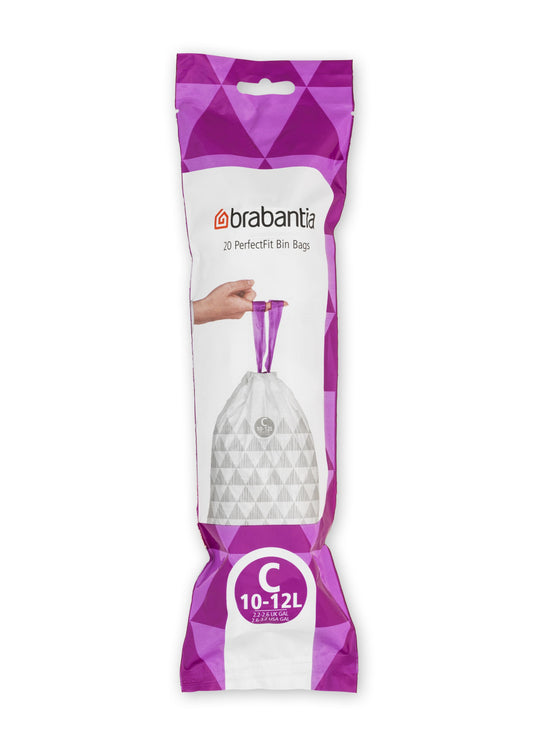 PerfectFit Bin Bags Code C (10-12 litre), Roll with 20 Bags