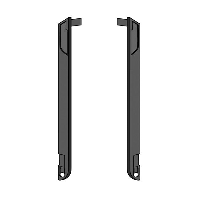 Replacement Fall Front Bread Bin Hinge Strip, Set of 2 (left and right hand) - Black