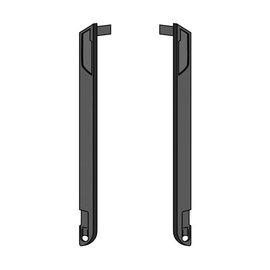 Replacement Fall Front Bread Bin Hinge Strip, Set of 2 (left and right hand) - Black