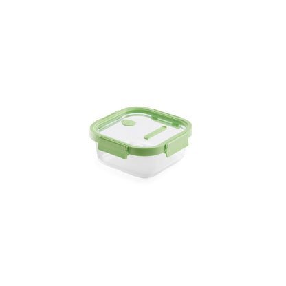 Glass Container Square, 1100 ml - Green