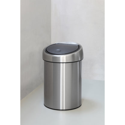 Touch Bin 3 Litre - Matt Steel.