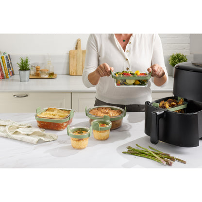 Air fryer Square Glass Dish - Transparent