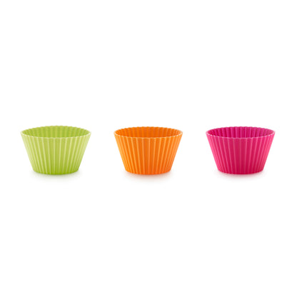 Silicone Big Muffin Cases Set of 6, 10cm