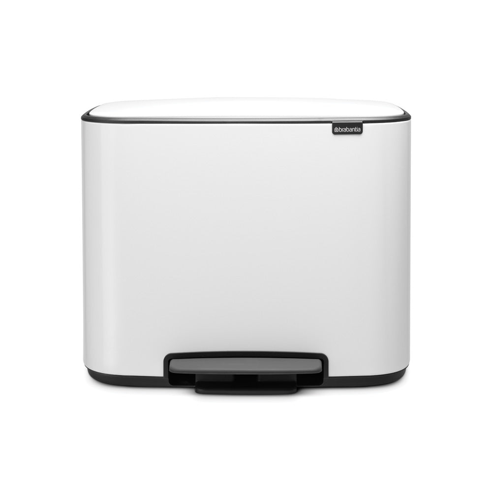 Bo Pedal Bin 3 x 11 Litre - White