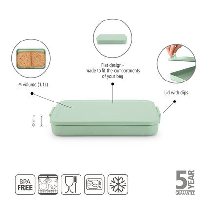 Make & Take Lunch Box, Flat - Jade Green