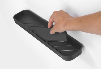 MindSet Shower Shelf with Squeegee - Dark Grey