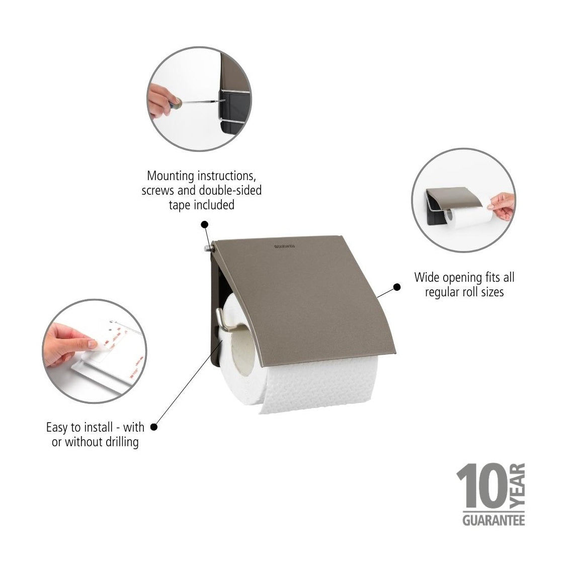 ReNew Toilet Roll Holder - Platinum