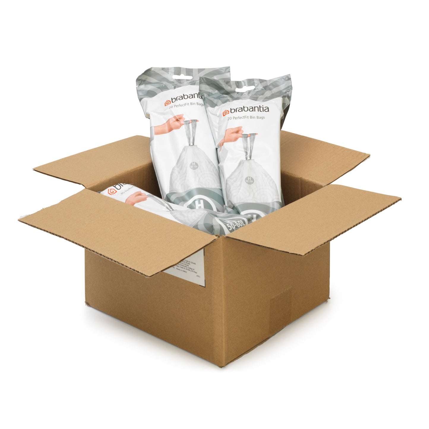 PerfectFit Bin Bags Code H (50-60 litre), 6 Rolls with 20 Bags