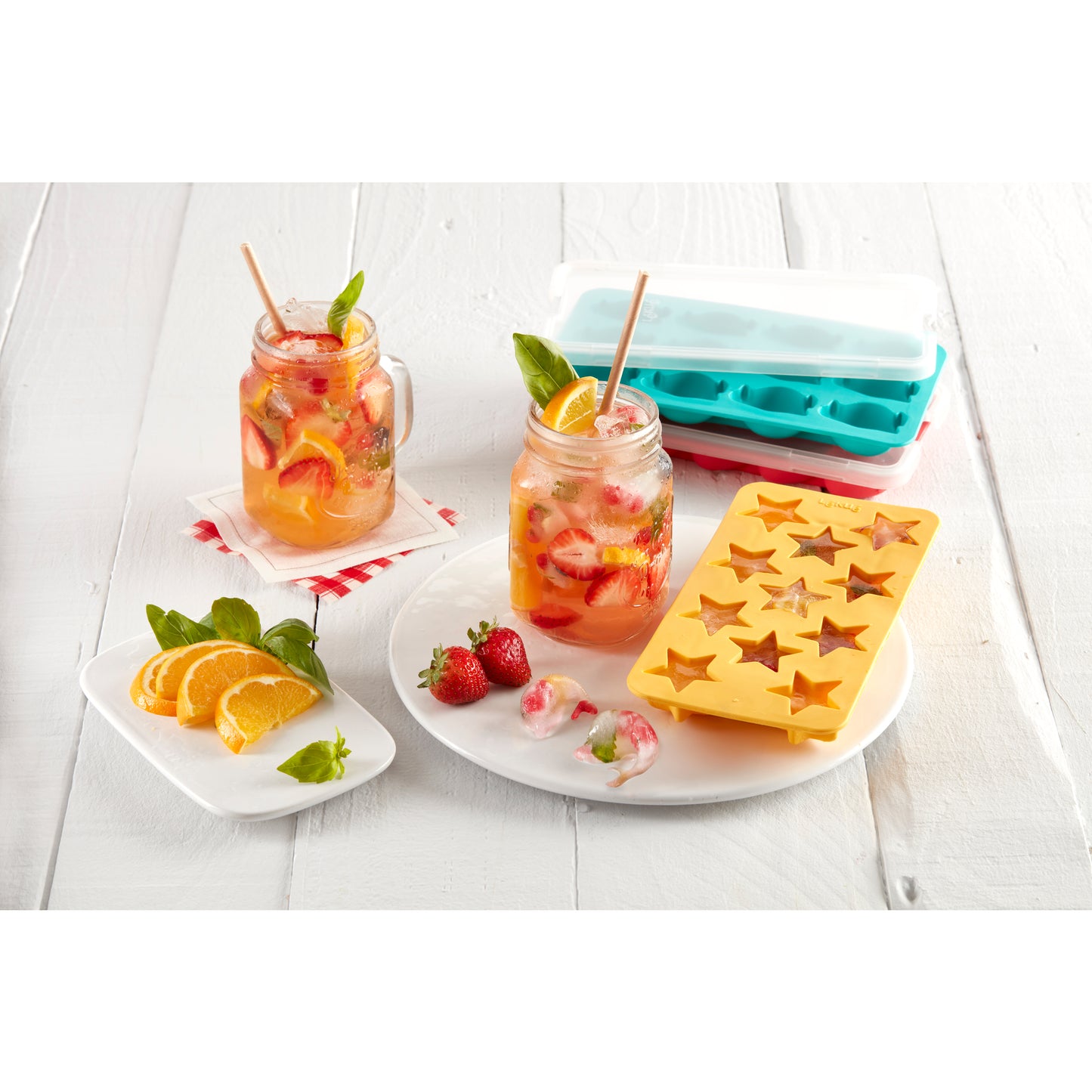 Dolphin Ice Cube Tray with Lid - Turquoise