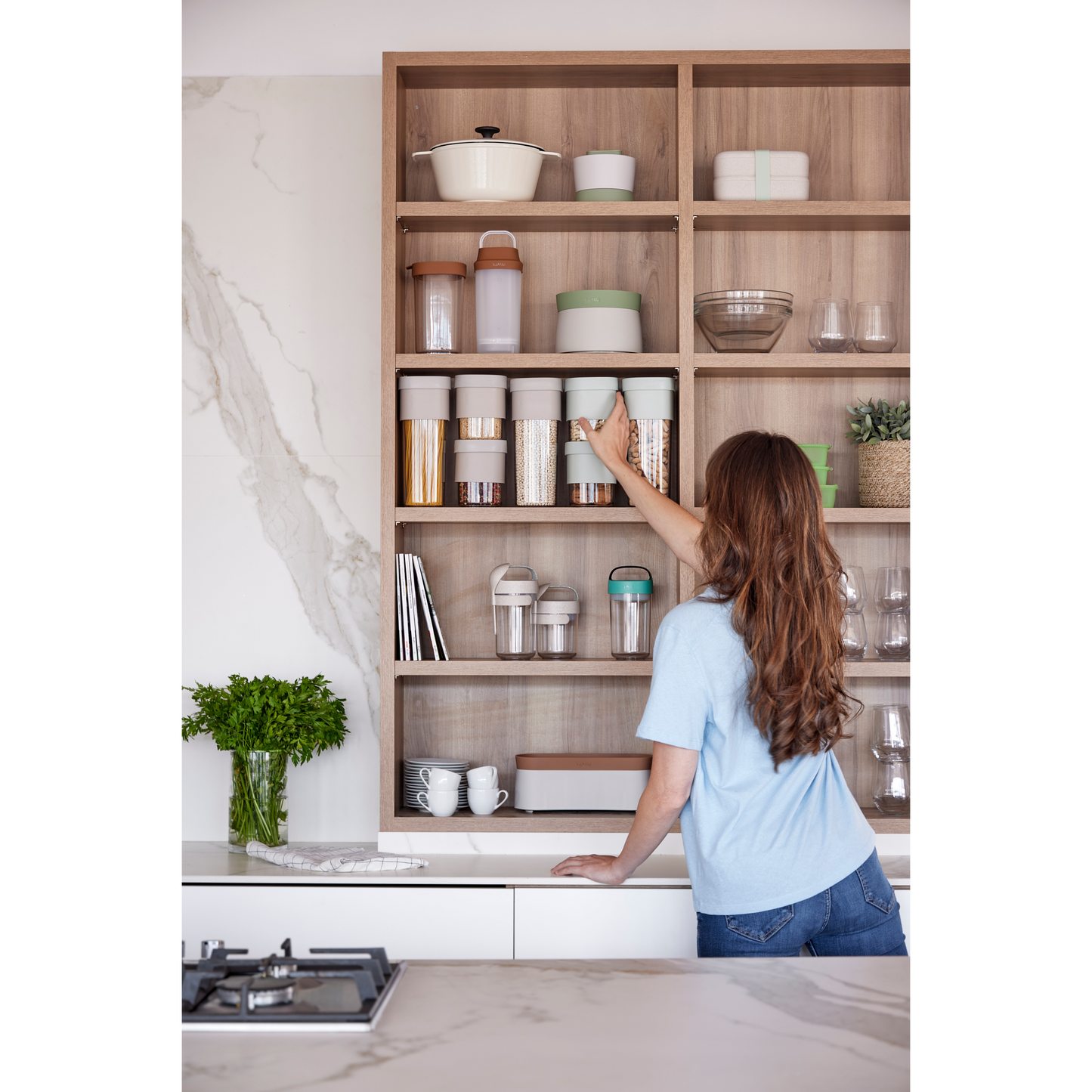 Flip Storage Food Container Medium - Beige