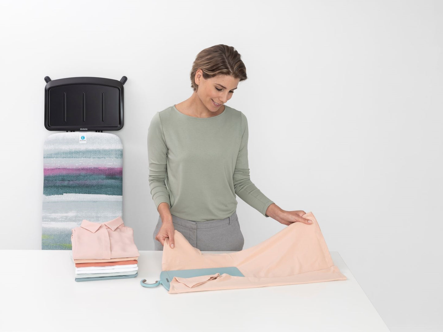 Ironing Board 124x45cm (C) Solid Steam Unit Holder - Morning Breeze