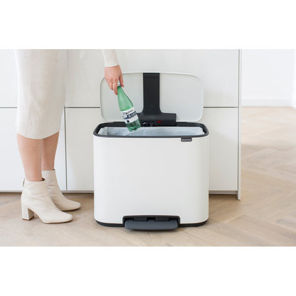 Bo Pedal Bin 36 Litre - White