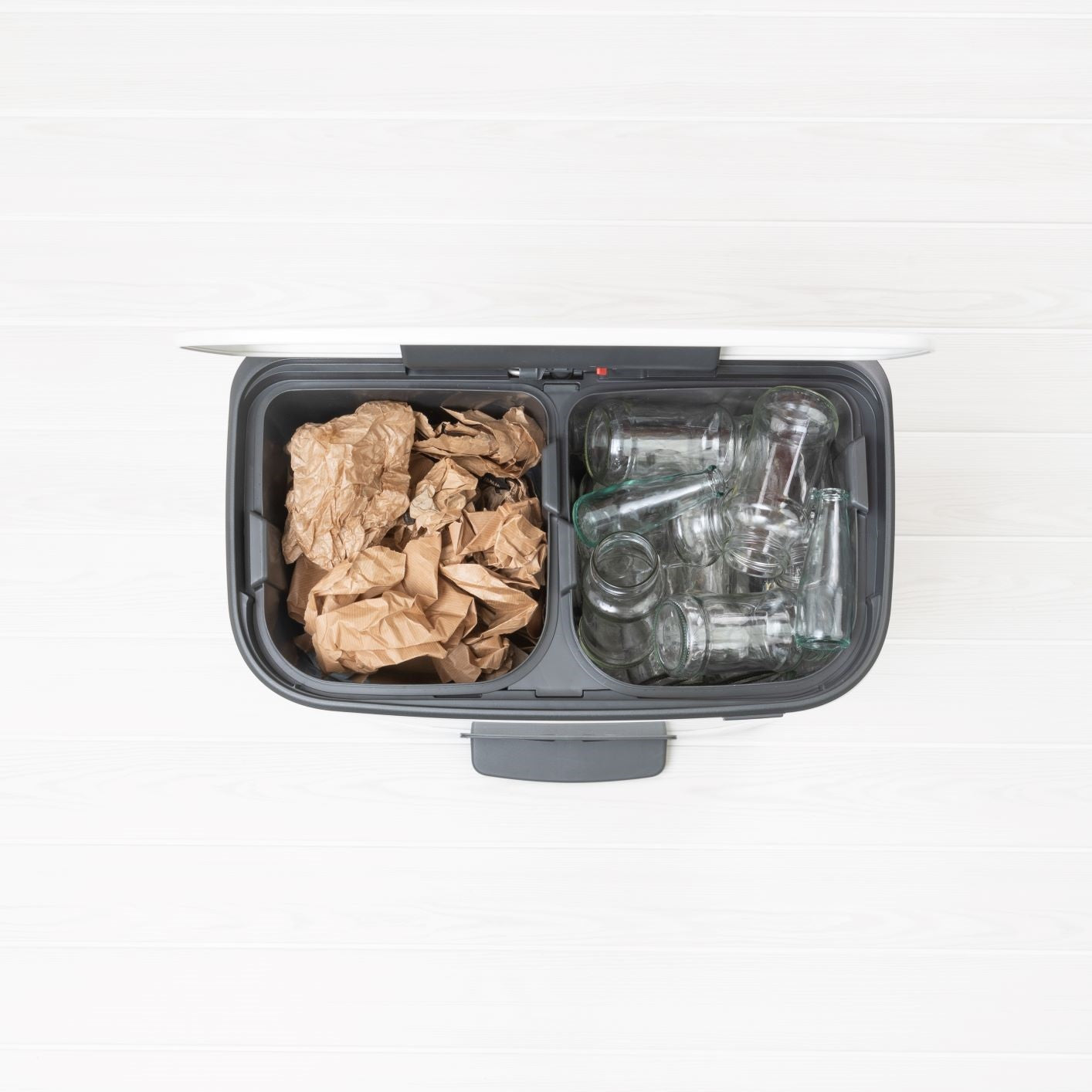 Bo Pedal Bin 2 x 30 litre - White