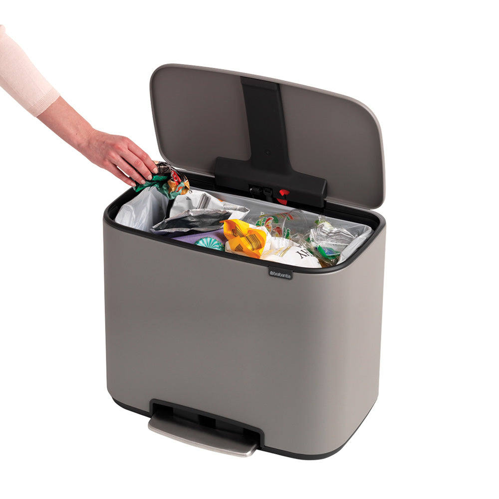 Bo Pedal Bin 36 litre - Mineral Concrete Grey