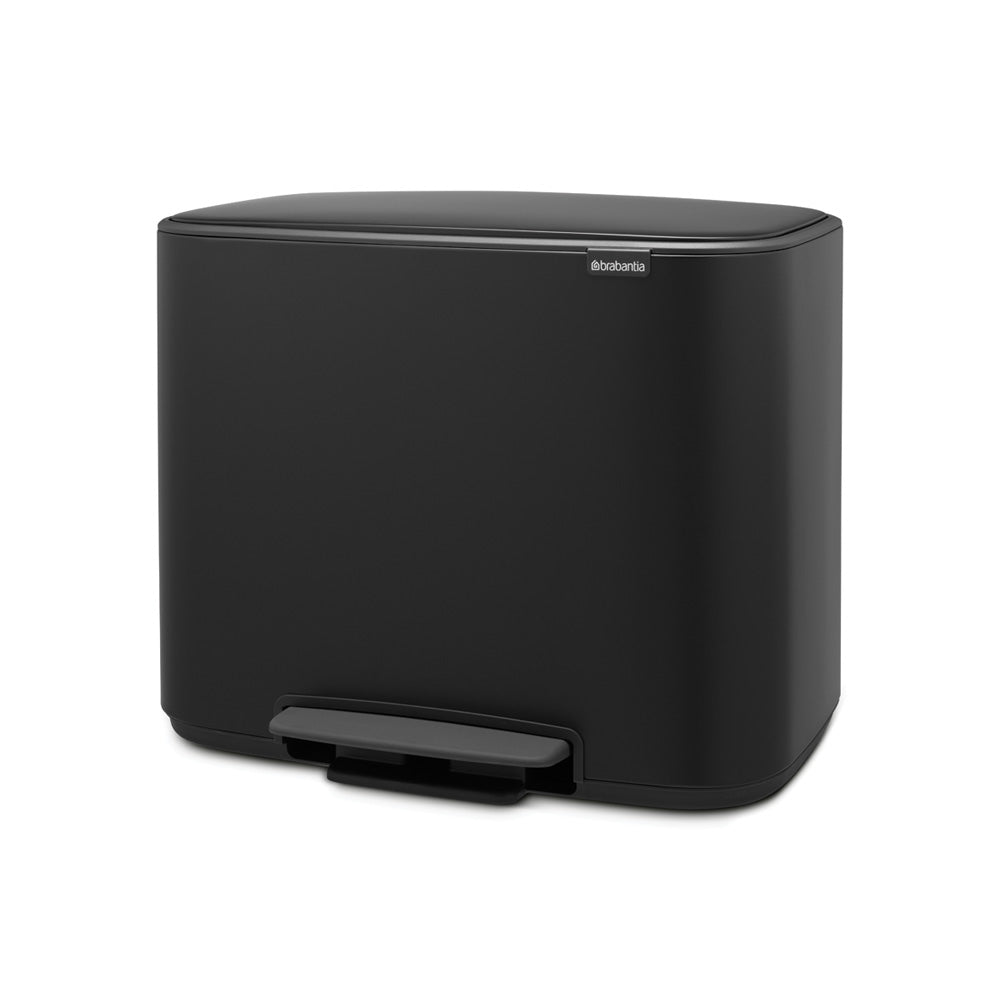 Bo Pedal Bin 11 + 23 litre - Matt Black